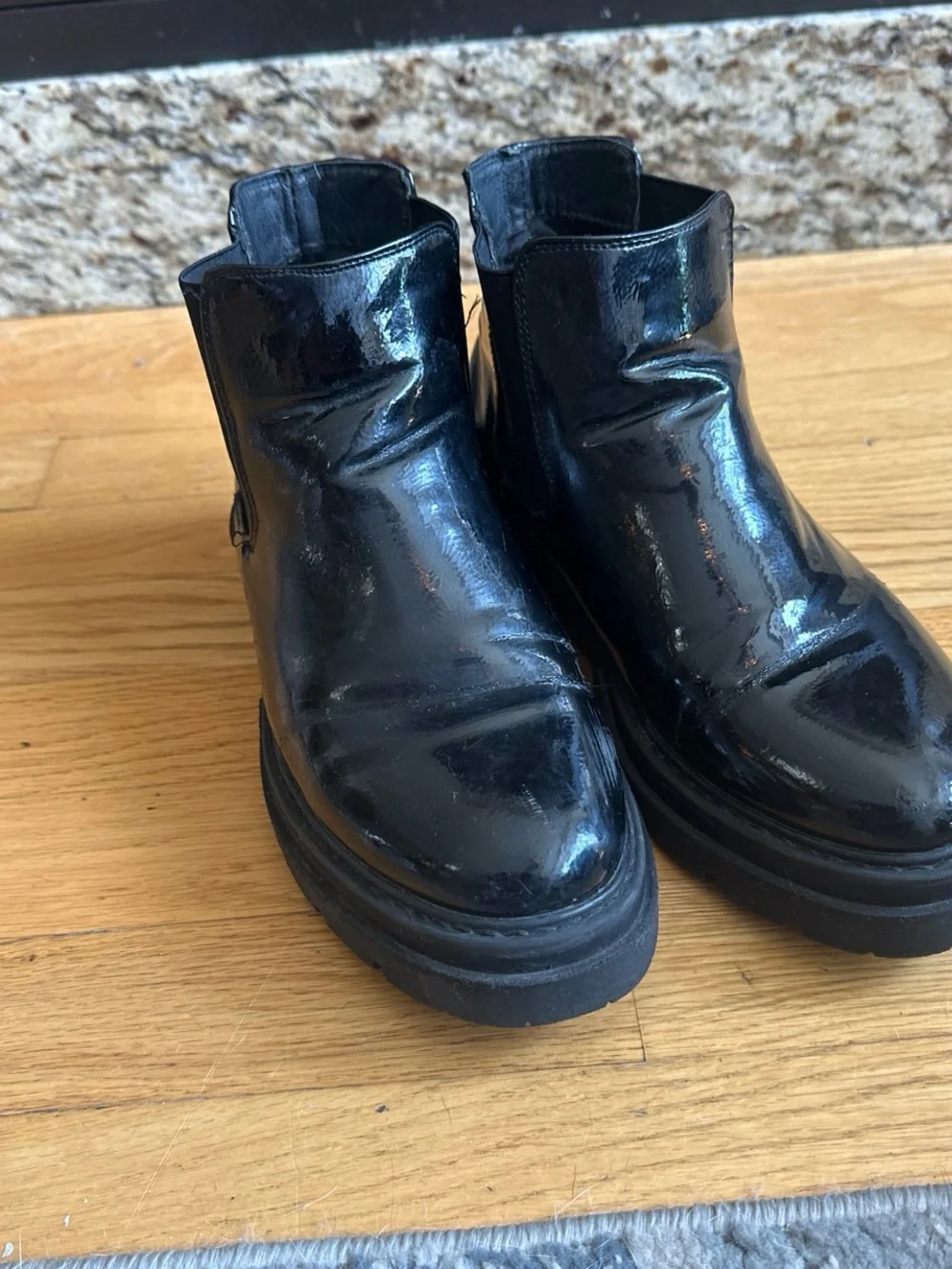 Black Chunky Fall Ankle Boots - Women’s Size 8